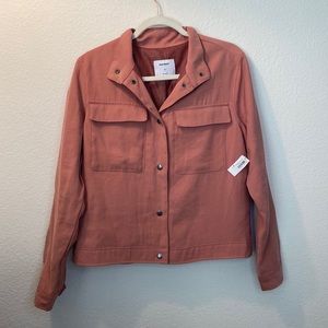 Soft pink utility jacket